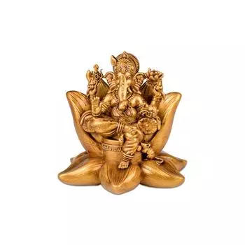Padma Ganesha Idol for Car Dashboard and Home Decor, Shri Ganesh Ji Murti Statue, Spiritual Figurine for Puja Room, Office Table, Housewarming
