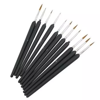 Paint Brush Art Script Liner Paintbrush for Artist Acrylic Aquarelle Gouache Watercolor Oil 9pcs синий