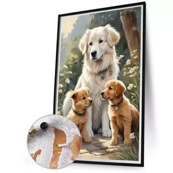 Paint By Numbers Kit On Canvas DIY Oil Art Dog Picture Home Wall Decor40x60cm AU