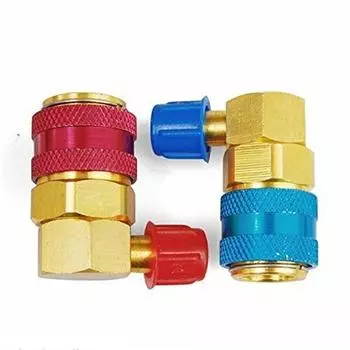 Pair Car A/C R134a High Low Side Quick Coupler SAE Fitting Adapter