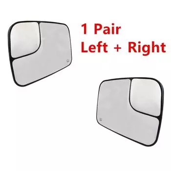 Pair Driver Passenger Side Power Heated Towing Mirror Glass For 05-09 Dodge Ram 1500 2500 3500