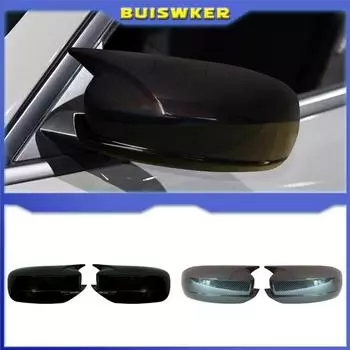 Pair Wing Side View Mirror Caps Rearview Mirror Cover Case Housing OX Horn Style For Dodge Charger 2011-2025