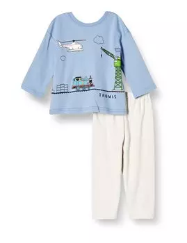 Pajama Long Sleeve Pajama Can be worn front and Fleece Saxophone 90 [Thomas] Set, Set, back, lining, Kids, Boys,
