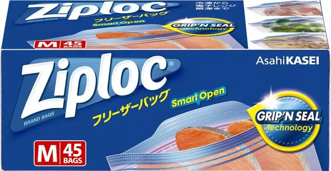 Пакет для заморозки Ziploc M 45 шт.