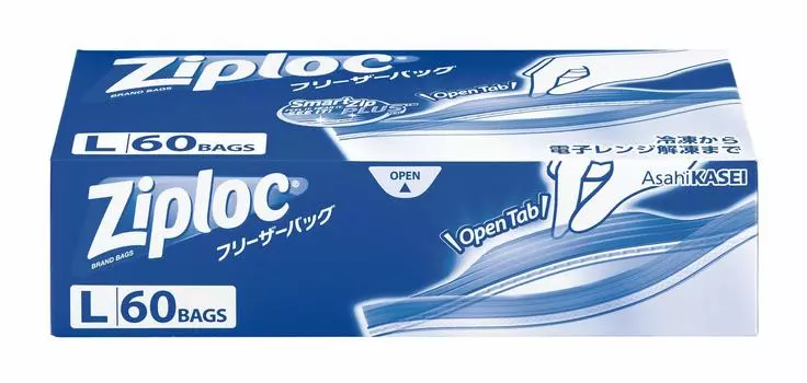 Пакет для заморозки Ziplock L 60 шт. [Большая вместимость] синий