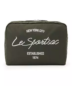 Пакет ОЧЕНЬ БОЛЬШОЙ ПРЯМОУГОЛЬНЫЙ Dark Olive Script Cosmetic [LeSportsac] [Official] COSMETIC/7121