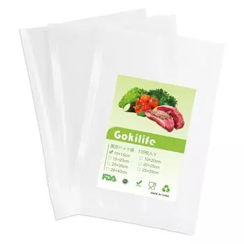 Пакеты для вакуумной упаковки Gokilife 10 x 15 см x 150 шт. Пакеты для вакуумных упаковочных машин Пакеты Shinku Pack Рулон для вакуумной упаковочной машины Рулон для пищевой упаковки