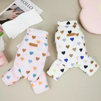 Пальто Pet Love Four Leg, комбинезон на осень/зиму с четырьмя ножками, разноцветная пижама Pet Love Dog, одежда для щенков Тедди-шнауцера S