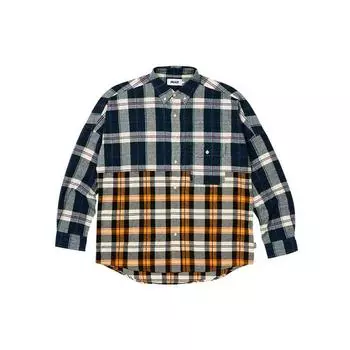 Palace Checkmate Рубашка с заниженными плечами Темно-синие топы унисекс Синий P25SHT020