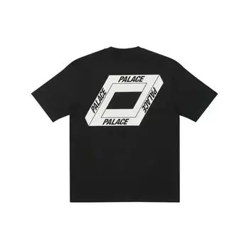 Palace Dodgy But Lush Футболка с короткими рукавами и принтом логотипа в виде параллелограмма, топы унисекс, черные P20TS170 S
