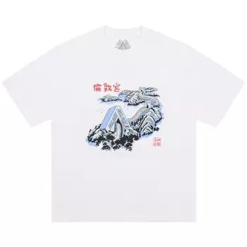 Palace Футболка Great Wall Of Tri-Na белая унисекс-топы P27TS085 XL