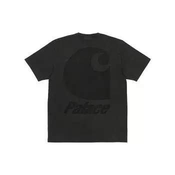 Palace Футболка с карманами совместной серии X Carhartt WIP FW23, топы унисекс с принтом логотипа на спине, черный I032478