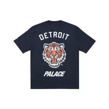 Palace Футболка с короткими рукавами и принтом логотипа New Era Palace X New Era Detroit Tigers, топы унисекс, темно-синяя P21DNTS001 M