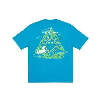 Palace Футболка с круглым вырезом и принтом из мультфильма Da One FW21, топы унисекс, петрол-синие, P21TS055 S