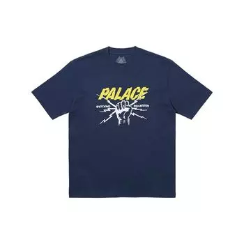Palace Футболка Shocking Behaviour темно-синяя унисекс-топы синего цвета P25TS010 S