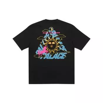 Palace FW21 Da One мультяшный принт круглый вырез короткий рукав футболка унисекс топы черный P21TS050 M