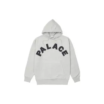 Palace FW22 Cut Out Hoodie With Embroidered Logo Print Men Tops Grey-Marl P21CS226