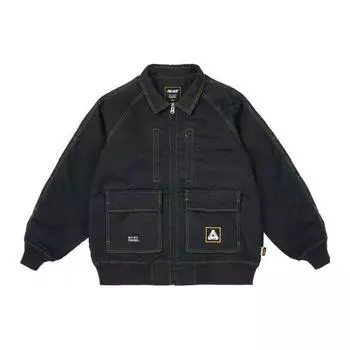 Palace FW22 Kevlar Denim Bomber Jacket with Multiple Pockets Men Outerwear Indigo P23JK103