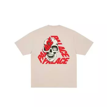 Palace P3 Футболка Череп Каменно-серый Унисекс Топы P28TS146 M