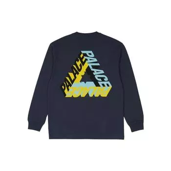 Palace P-3D Темно-синие топы унисекс с длинными рукавами Синие P25LS019 M