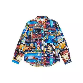 Palace Повседневная рубашка с длинными рукавами и принтом X Pez London Collaboration, унисекс, разноцветные P21SHT015