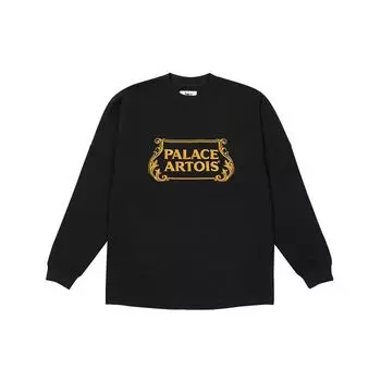 Palace Совместный повседневный свитшот с длинными рукавами и буквенным принтом X Stella Artois, топы унисекс, черный PAL-SS21-3 XL