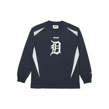 Palace Толстовка с длинными рукавами New Era Palace X New Era Detroit Tigers, мужские топы темно-синего цвета P21DNES001