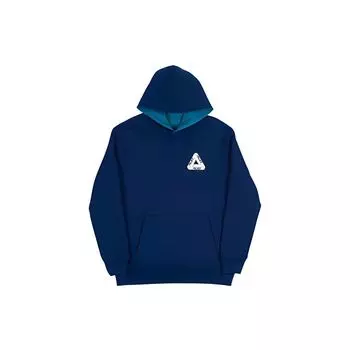 Palace Толстовка с капюшоном Reverso с большим треугольным логотипом, унисекс, синяя, TBD-PALACE-8 M