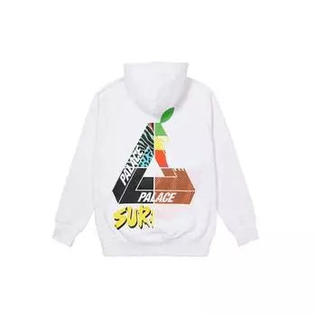 Palace Толстовка унисекс с принтом логотипа Max Up Triangle, белая P20HD035 L
