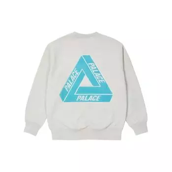 Palace Весна 2023 Tri-Ferg Флисовый свитшот с круглым вырезом Топы унисекс Серый PLC23030 L