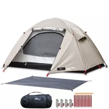 Палатка для кемпинга FIELDOOR с навесом для мух, купол для кемпинга Field Camp Dome 100, напольный тент с веревкой для колышков, сумка для переноски на 1 человека, одноместная, подвесная, защита от ультрафиолета, вода