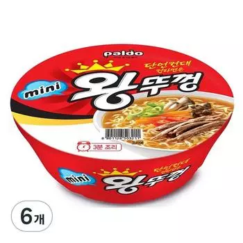 Paldo Рамен в стакане King Lid Mini Wang Lid 80 г, 6 шт.