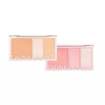 Палетка для лица TWINKLE POP Face Flash 3,2 г+3,8 г #01 Oh! Coral-Full
