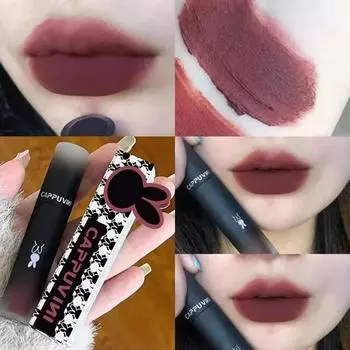 Палитра для губ Velvet Matte Lip Mud Жидкая губная помада Водостойкая нюдовая помада Стойкий антипригарный блеск, 01, 2 шт.
