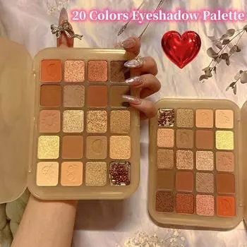 Палитра теней для век из 20 цветов. Матовые тени для век. 1 pcs