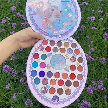 Палитра теней для век Magic Girl Pattern из 38 цветов, матовая перламутровая универсальная палетка для макияжа