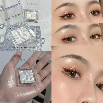 Палитра теней для век Monochrome High Light Diamond Flash Fine Flash Pearl Трехмерная контурная поляризационная палетка теней для век 01#
