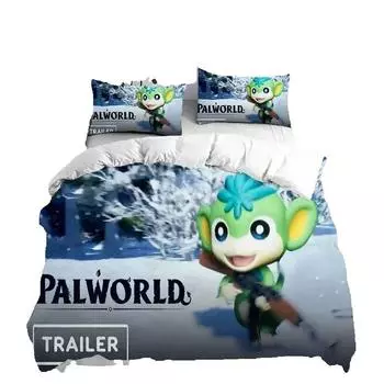 Palworld Bedding Sets,Game Characters Duvet Cover,3D Prints Palworld Quilt Cover 2-3 Pieces Sets Bedroom Decoration 135x200cm 2pcs