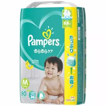 Pampers размер M Tape Smooth Care 80 шт [Тип ленты] (6~11 кг) синий