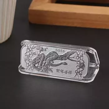 Памятные монеты 2025 года Змеи, медали китайского зодиака, 3D рельефные монеты, коллекционные годовые монеты