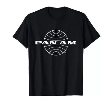 Pan Am Classic White Logo T-Shirt чёрный