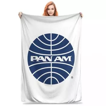 Pan Am Mid 1950s Globe Inverted Blankets Fleece Throw Blanket Sofa Throw Blanket For Home Bedroom Travel Throws Bed Wilt 30x40in