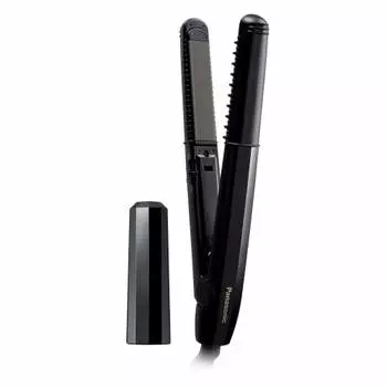 Panasonic Compact Iron for Short Hair & Men s Arrangement/Straight 2-Way Type Black EH-HV19-K