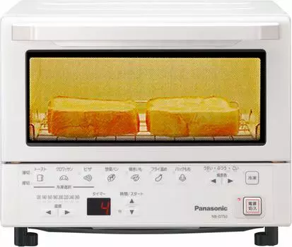 Panasonic Compact Oven Toast Done Automatic Adjustment 8 Level Temperature Adjustment White NB-DT52-W