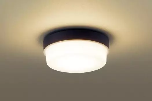 Panasonic Direct Mount Ceiling Light for Under Eaves Light Bulb Type 30 Off Black LGW51787LE1 Ceiling/Wall Color/Diffuse/Moistureproof/Rainproof