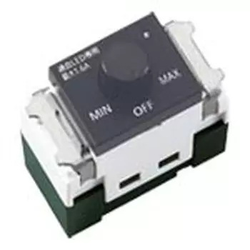 Panasonic Встроенный диммер с обратной фазой, поворотного типа B с функцией настройки нижнего предела освещенности, совместимый только со светодиодами, матовый серый, ширина 44 x серый