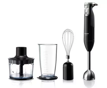 Panasonic hand blender Compatible with baby 4 variable child lock black 4-in-1 (crush/mix/scramble/whip) food, blades, speed, included, MX-S300-K