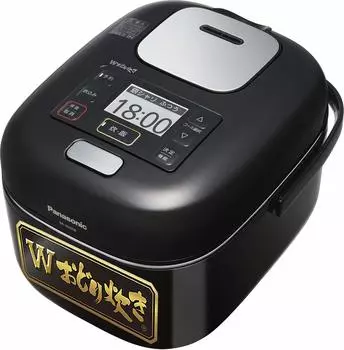 Panasonic Рисоварка Living Alone на 3 чашки с переменным давлением IH Double Cooker Shine Black SR-JW058-KK