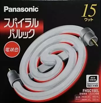 Panasonic Spiral Parlook Fluorescent Light Round 15 Shape 3 Wavelength Bulb Color FHSC15EL