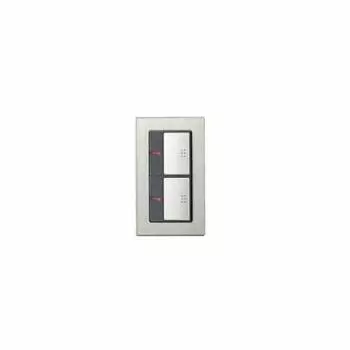 Panasonic Square Embedded Pilot Hotaru Double Switch C Серебристо-серый WTT5242S1